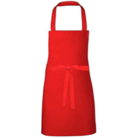 Cotton Barbecue Apron Kids in Red (ca. Pantone 200) von Link Kitchen Wear (Artnum: X1009